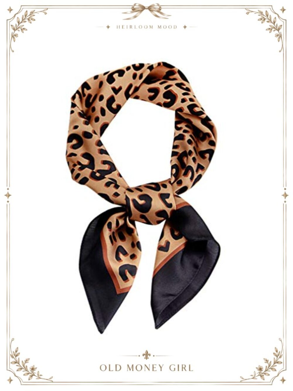 Animal Print Leopard Chiffon Scarf Square Bandana Neck Wrap
